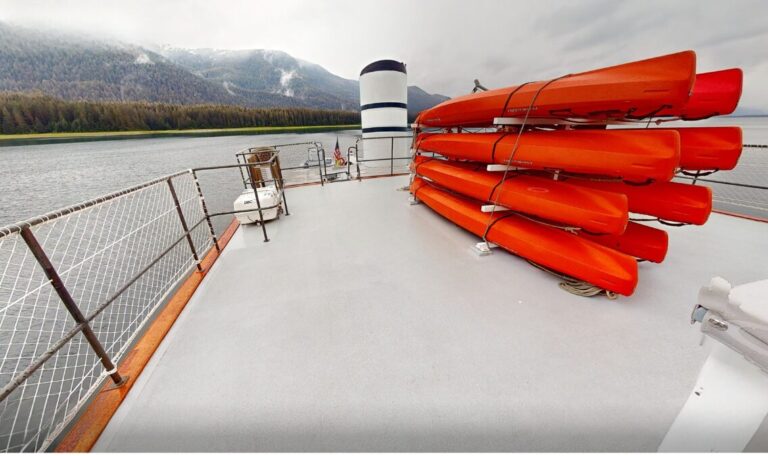 Kayaks on the Bridge deck